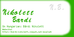 nikolett bardi business card